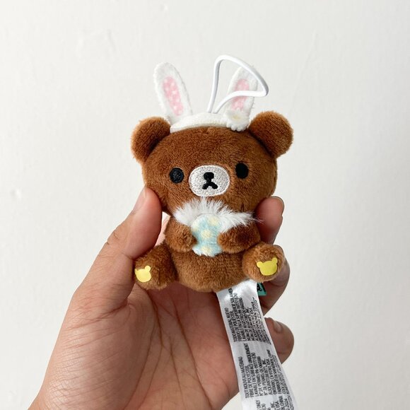 San-X Rilakkuma Bunny Rabbit with Easter Egg Charm plush - Picture 1 of 6